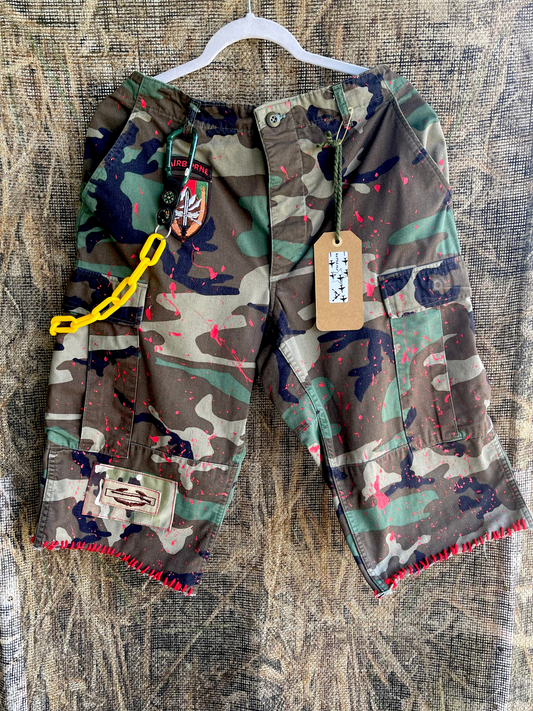 Battle Fly Jorts RED