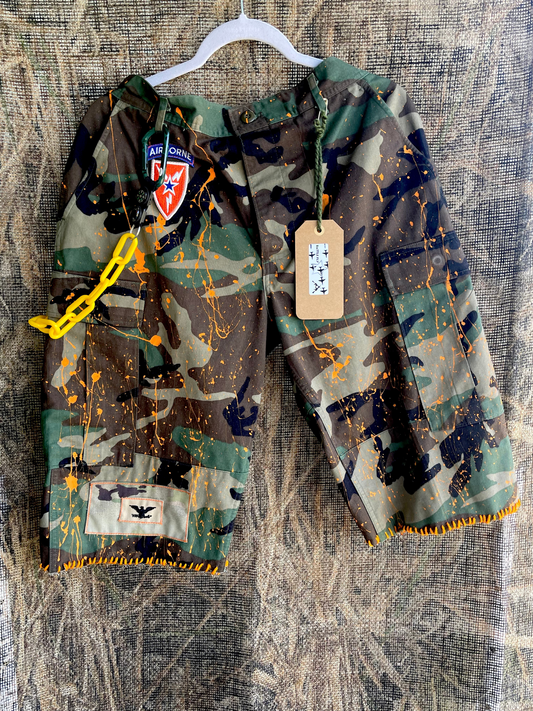 Battle Fly Jorts Orange
